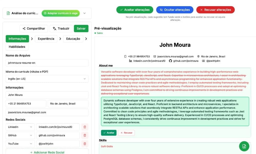 YoResume screenshot 3