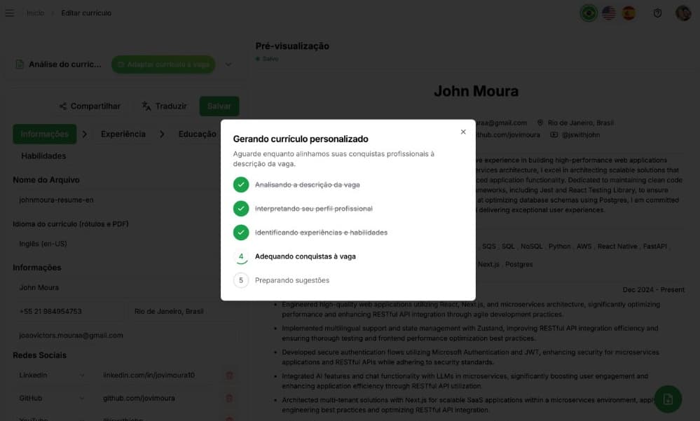 YoResume screenshot 2